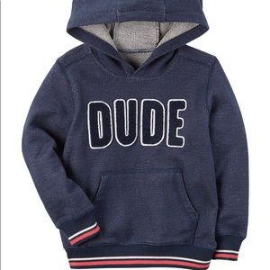 Toddler Boy Carter’s Dude Hoodie Sweatshirt 3t